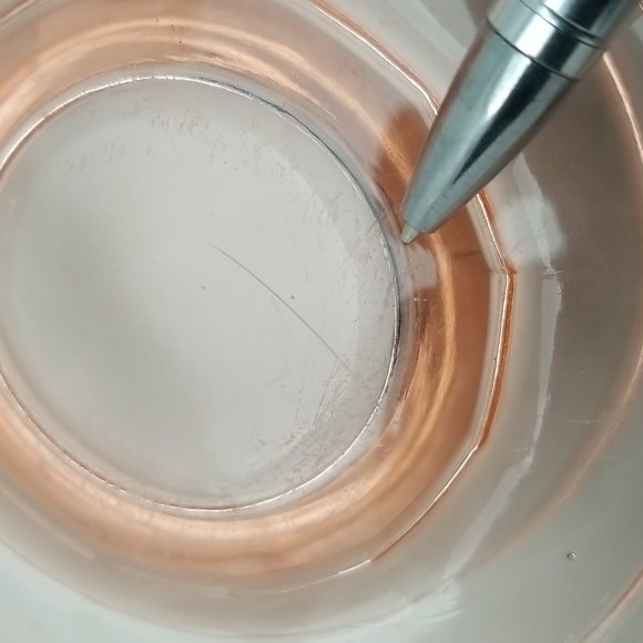 Elegant Depression Era Pink Octogon Low Pedestal Cake Plate - Picture 13 of 16